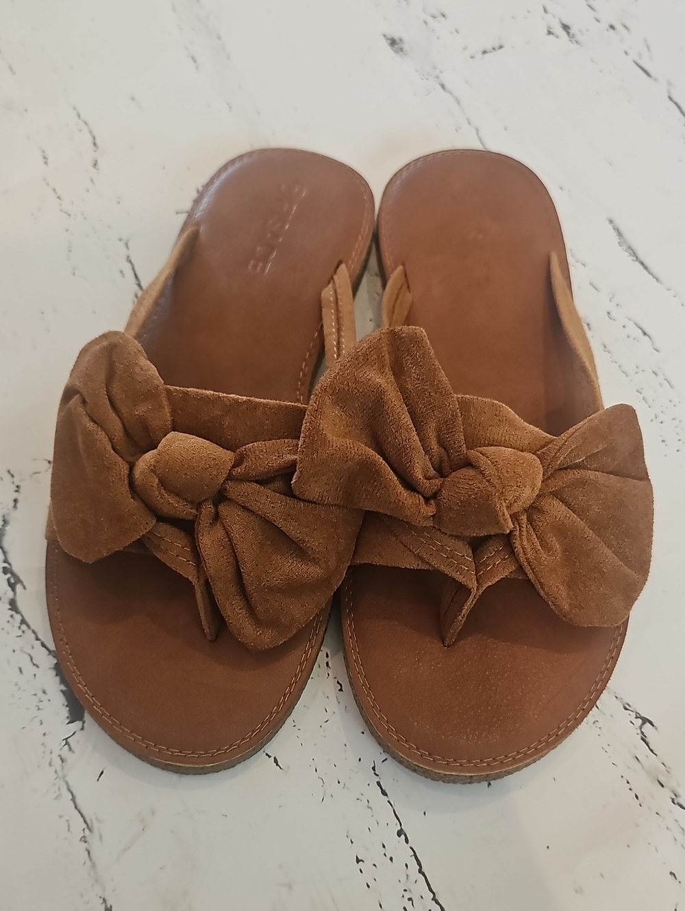 Women’s Bow Slide Sandals in Brown